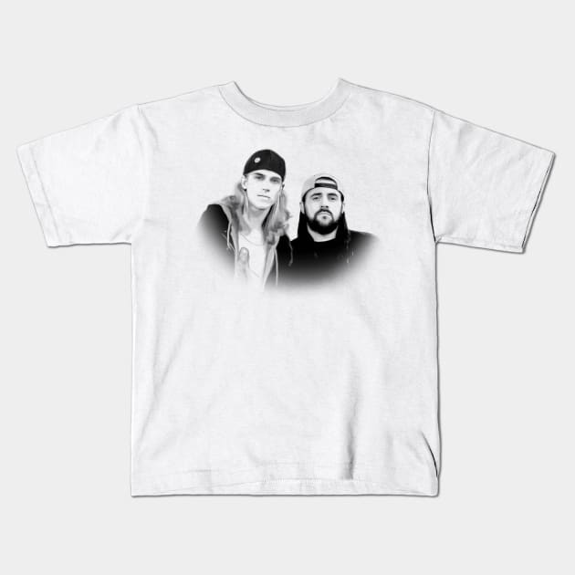 Jay and Silent Bob Kids T-Shirt by Art And Soul